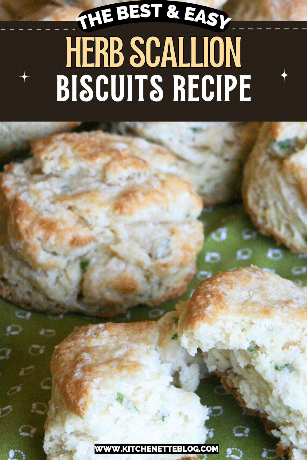 Herb Scallion Biscuits Ready to be pinned