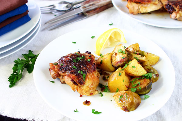 bacon jam roasted chicken & vegetables