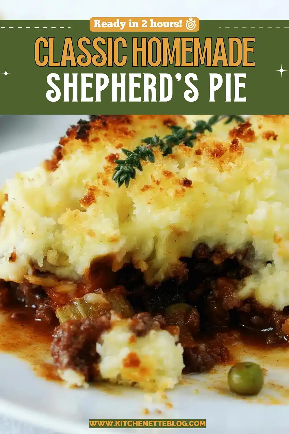 Baked mince and mashed potato casserole with a crisp browned top