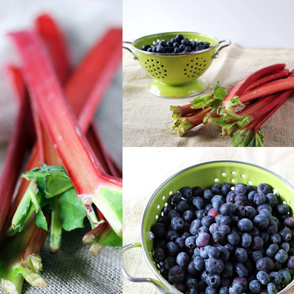 blueberries & rhubarb