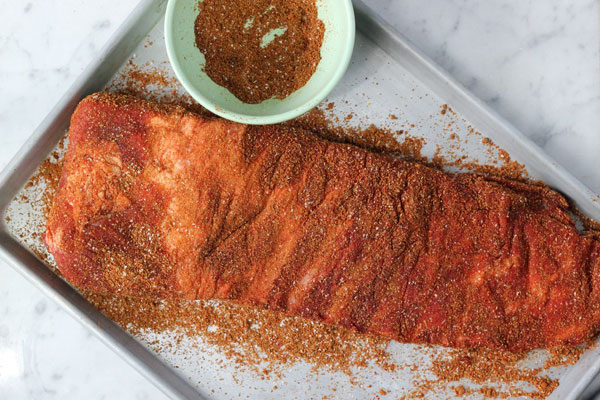 dry rub on pork spare ribs