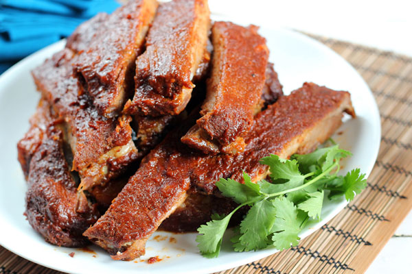 smoky pork spare ribs