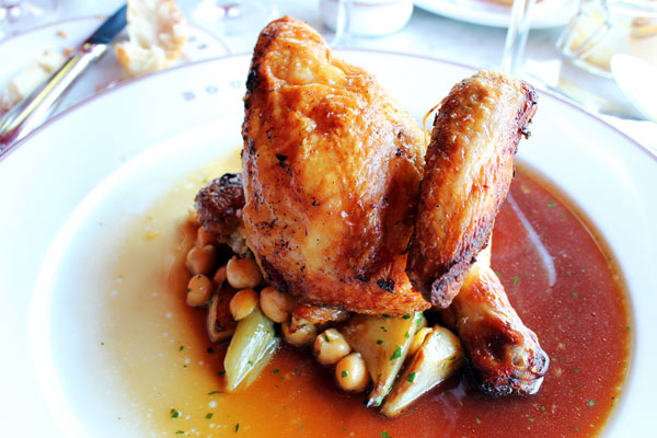 roasted chicken at bouchon bistro