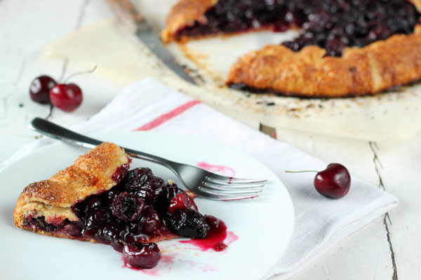 rustic sweet cherry galette