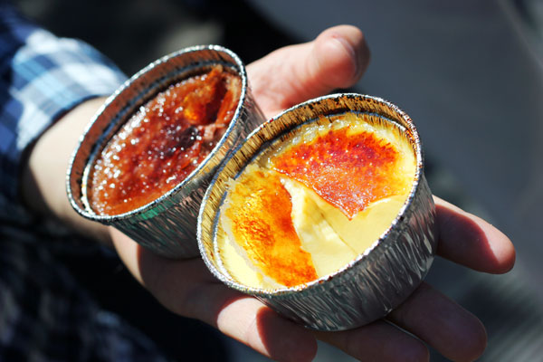 offerings from the creme brulee cart