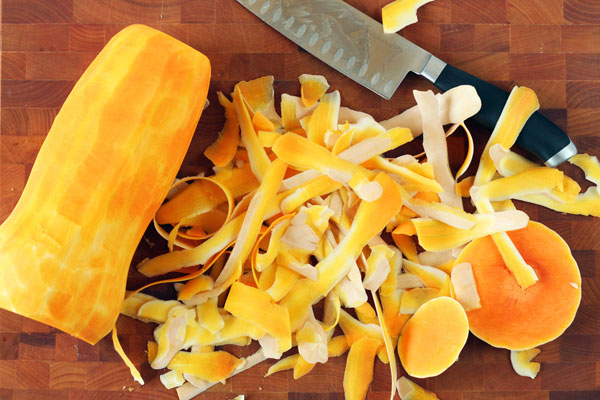 butternut squash prep