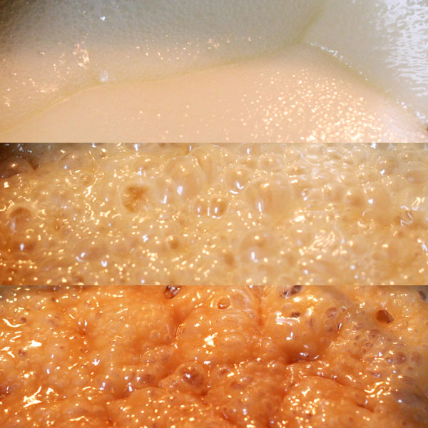 stages of caramel