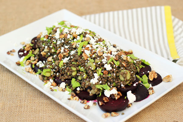 Roasted Beet and Lentil Salad