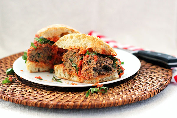 Sausage & Goat Cheese Meatball Sandwiches