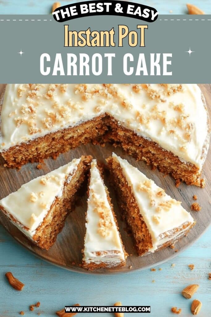 This Instant Pot carrot cake is moist, fluffy, and packed with carrots, apricots, and cozy spices. No oven needed — it’s perfect for breakfast or a sweet afternoon treat!