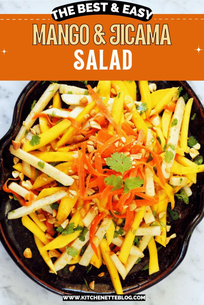 Mango & Jicama Salad ready to be pinned