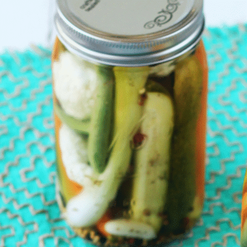 Pickled Vegetables in closed jar