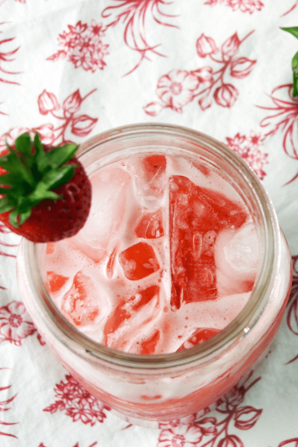 Strawberry Rose Water Fizz