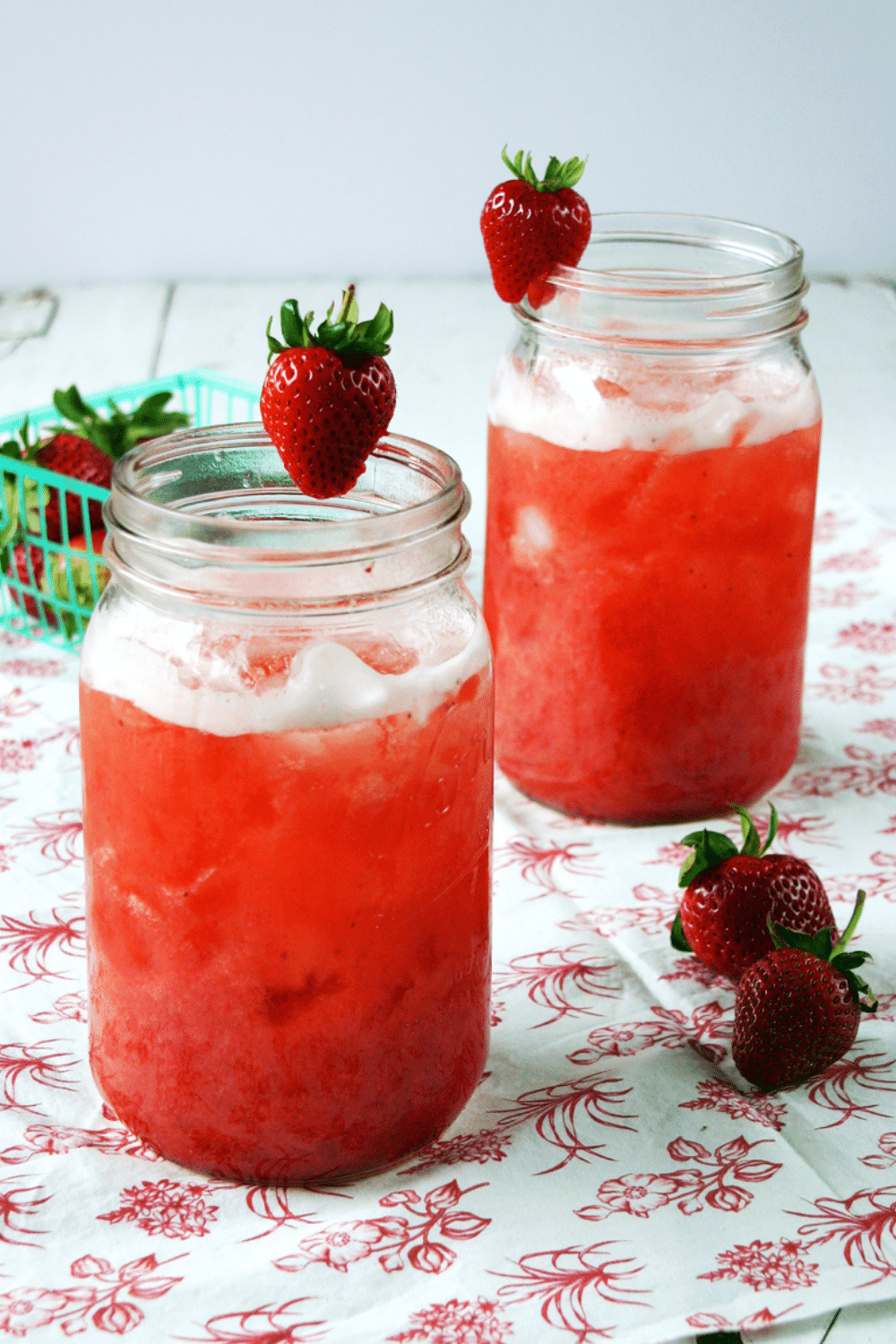 Strawberry Rose Water Fizz