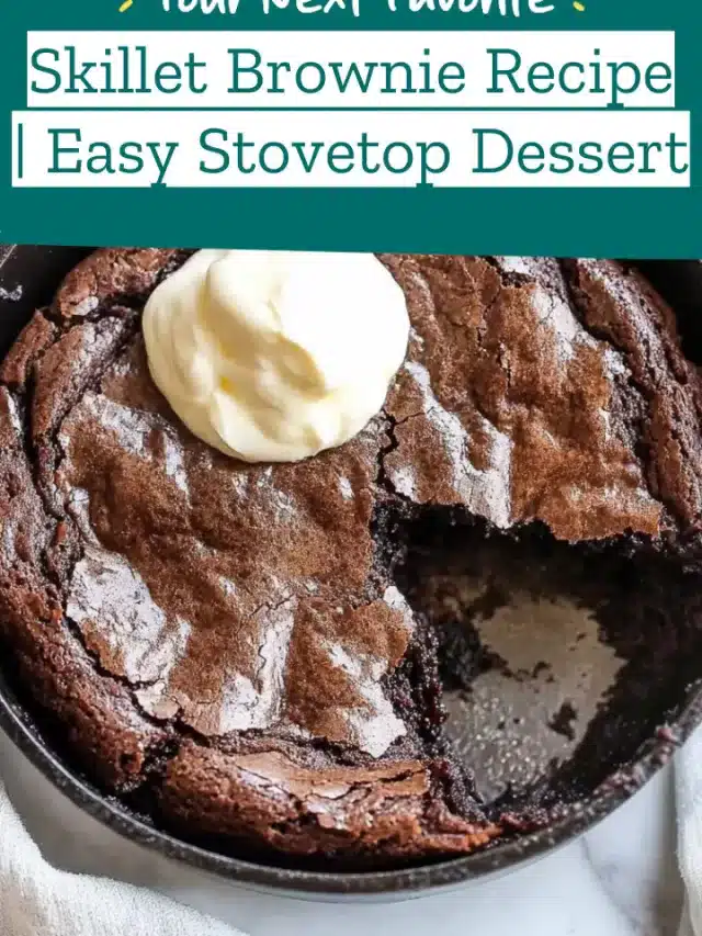Skillet Brownie Recipe | Easy Stovetop Dessert