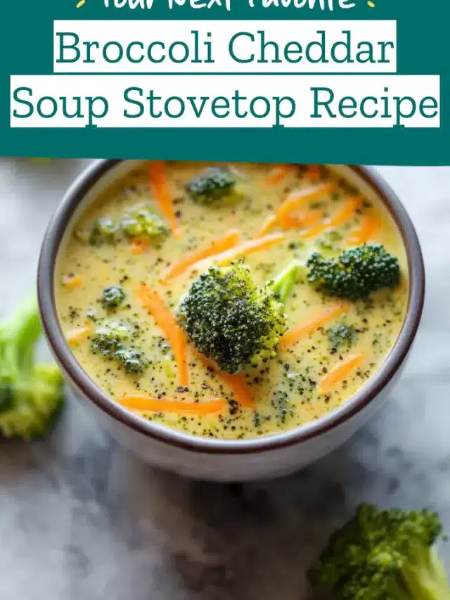 Broccoli Cheddar Soup Stovetop Recipe