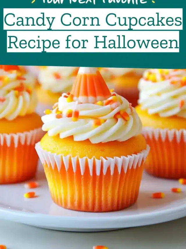 Candy Corn Cupcakes Recipe for Halloween