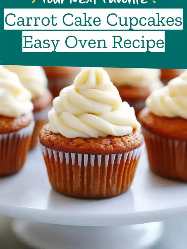 Carrot Cake Cupcakes Easy Oven Recipe