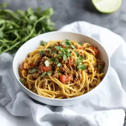 Cheesy Taco Spaghetti