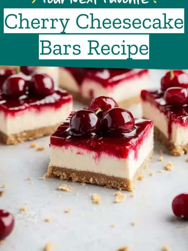 Cherry Cheesecake Bars Recipe