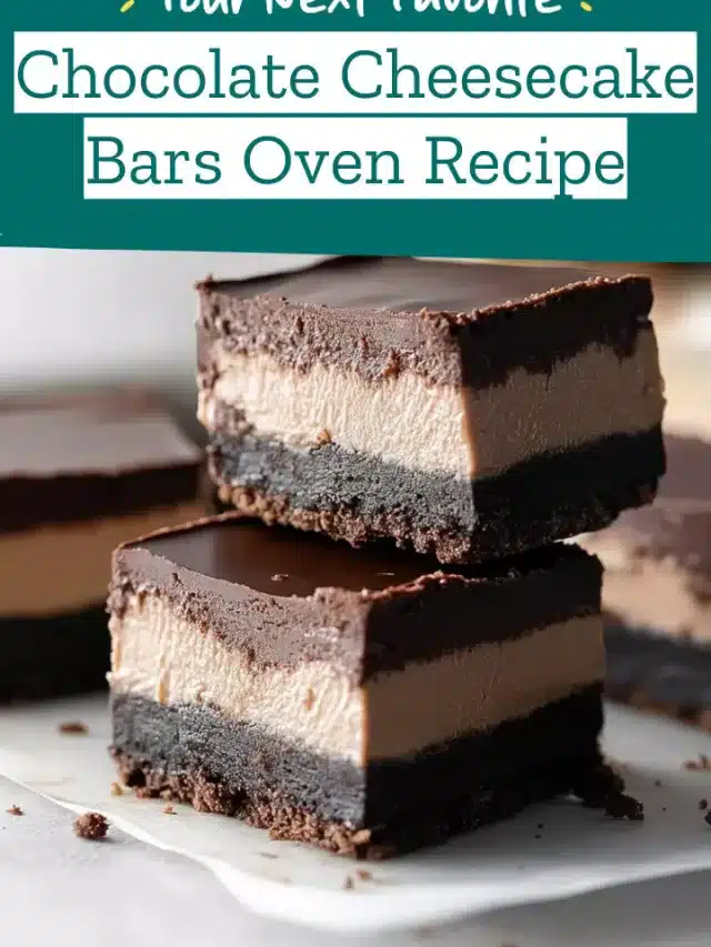Chocolate Cheesecake Bars Oven Recipe