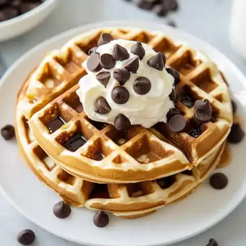 Chocolate Chip Waffles from Scratch