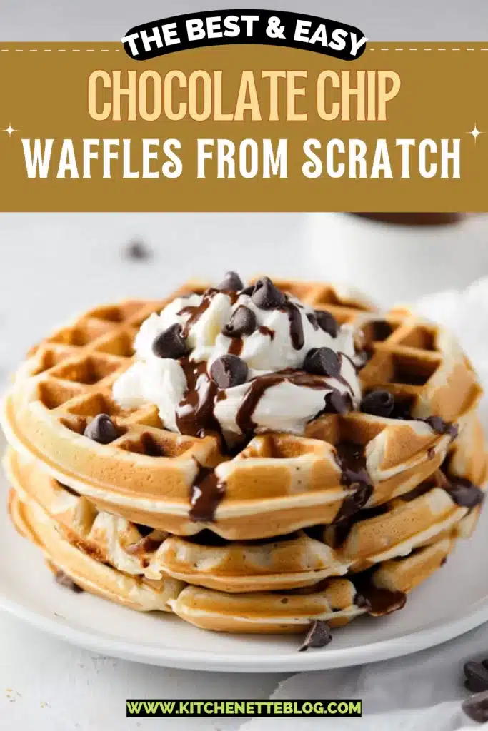 Chocolate Chip Waffles from Scratch