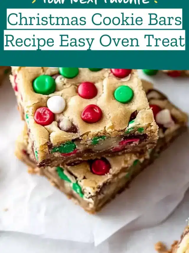 Christmas Cookie Bars Recipe Easy Oven Treat