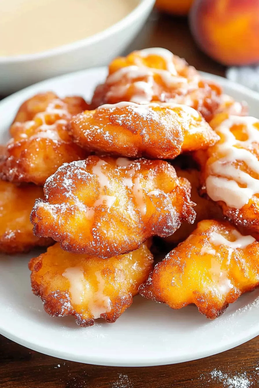 Cinnamon Peach Fritters