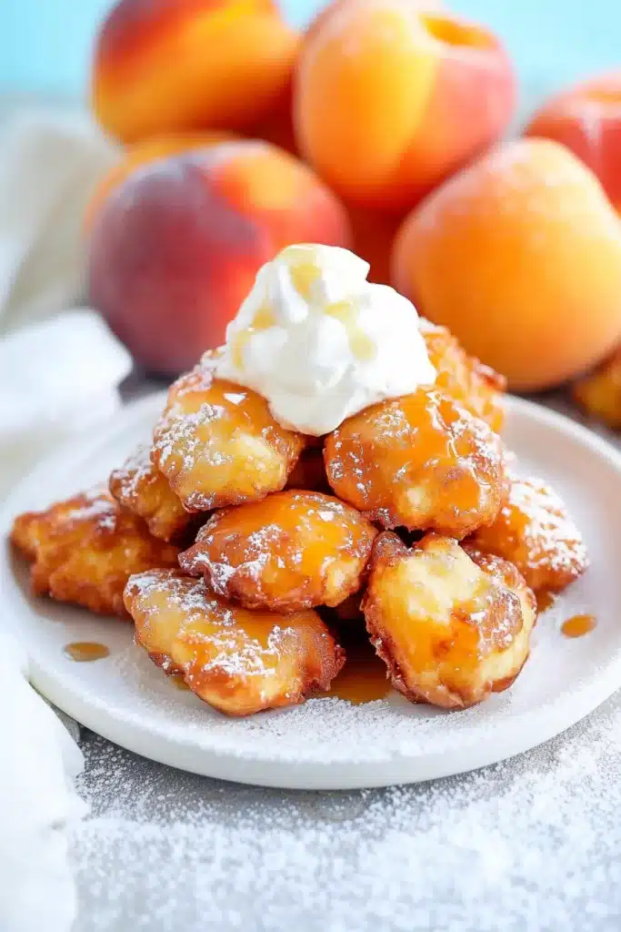 Cinnamon Peach Fritters