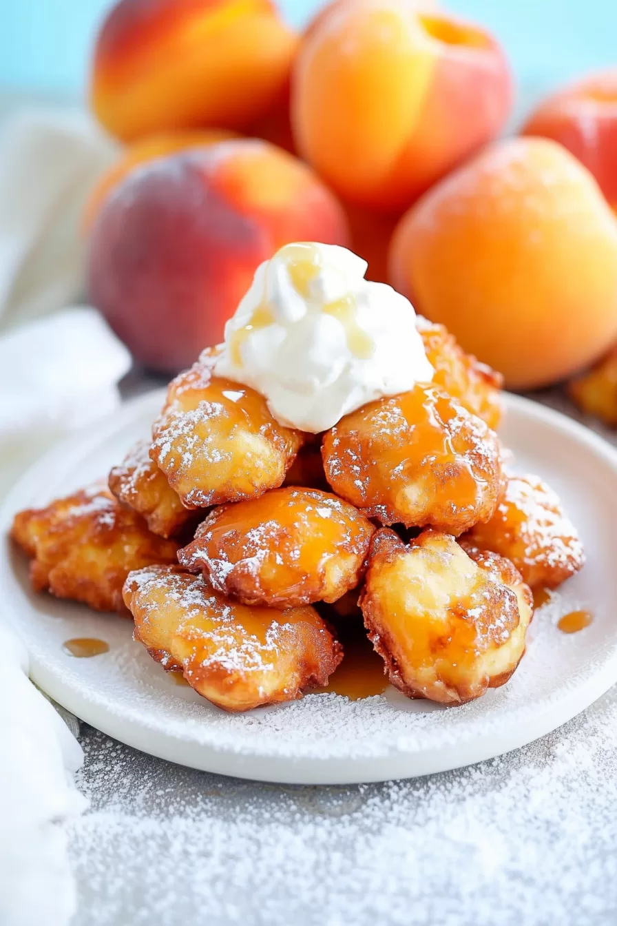 Cinnamon Peach Fritters