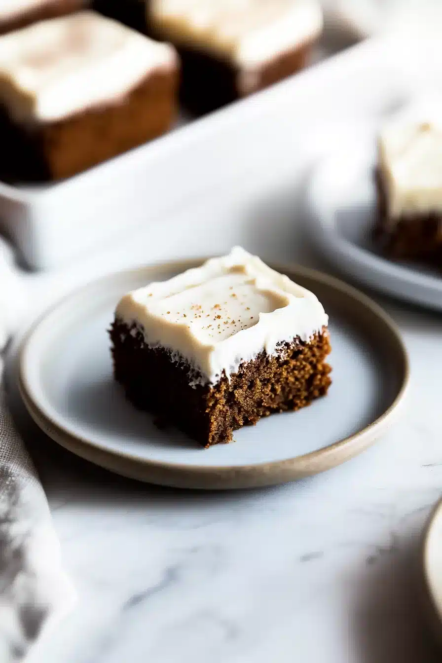 Cream Cheese–Frosted Gingerbread Cake