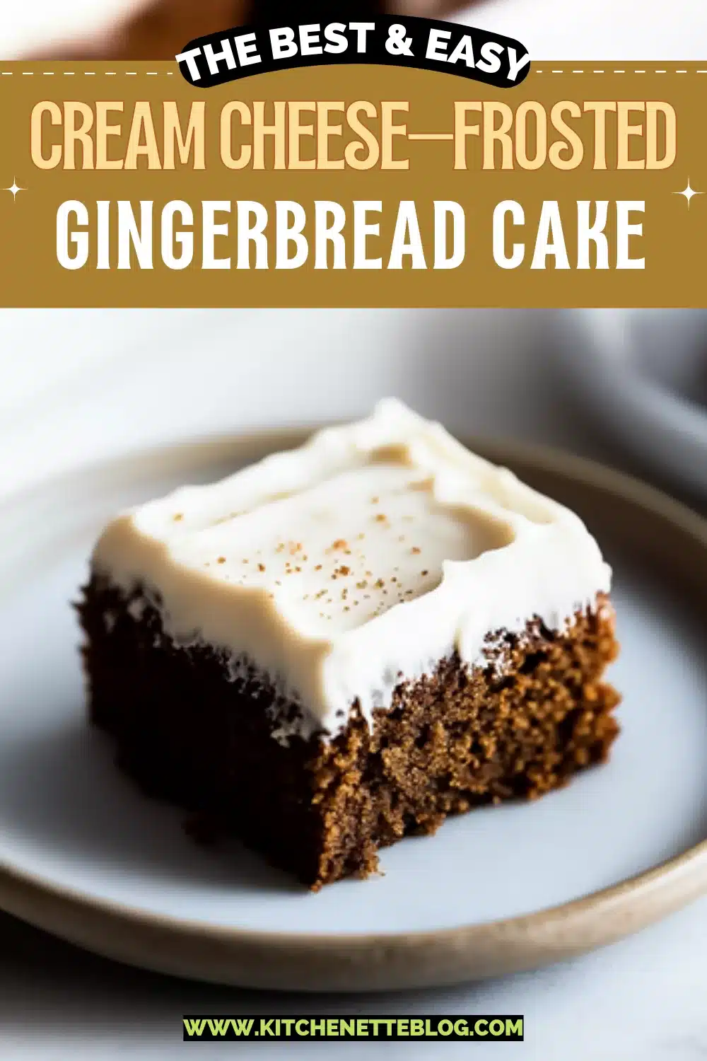 Cream Cheese–Frosted Gingerbread Cake