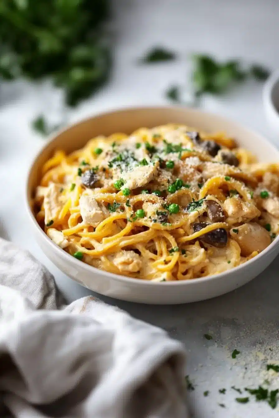 Creamy Chicken Tetrazzini