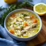 Creamy Greek Lemon Chicken Soup