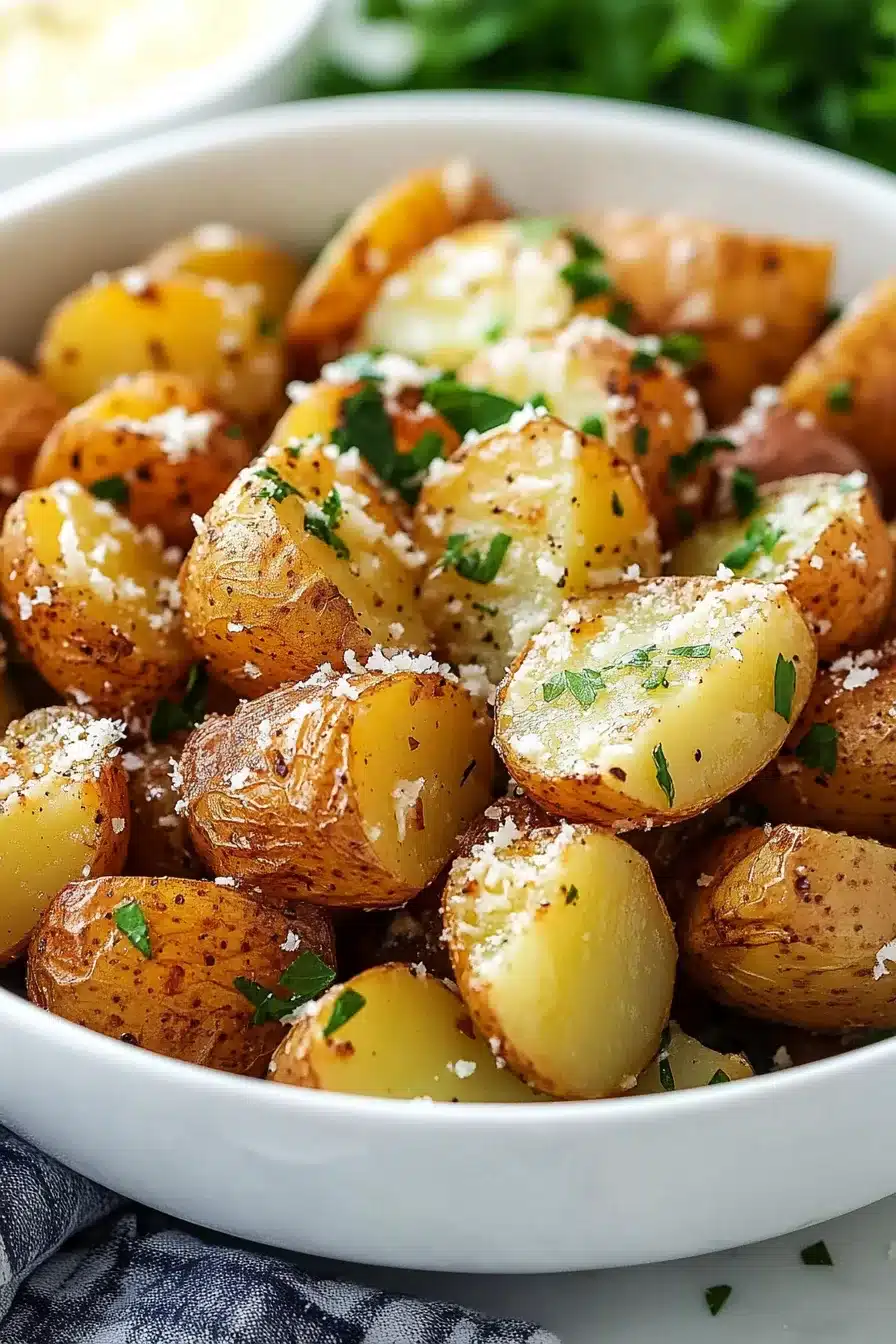 Crispy Garlic Butter Potatoes