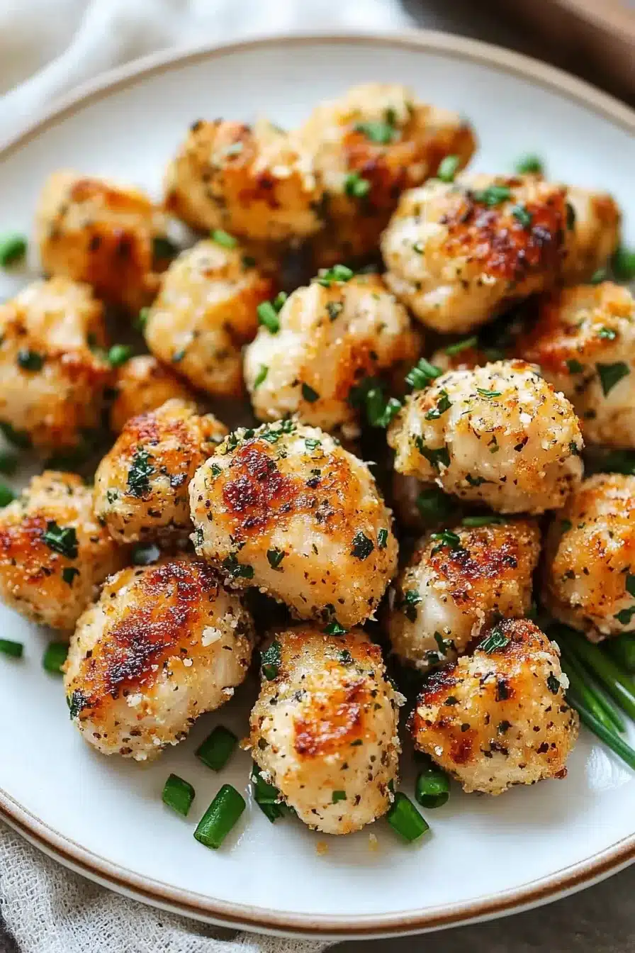 Crispy Garlic Parmesan Chicken Bites
