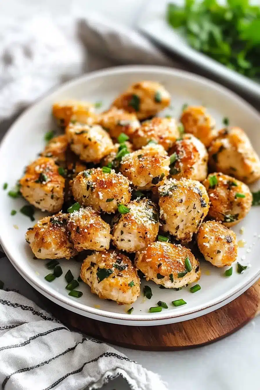 Crispy Garlic Parmesan Chicken Bites