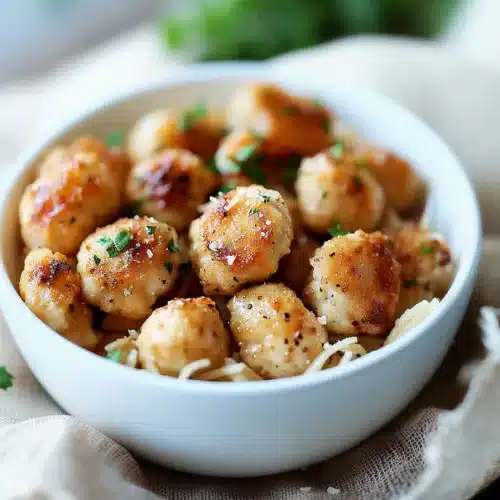 Crispy Garlic Parmesan Chicken Bites