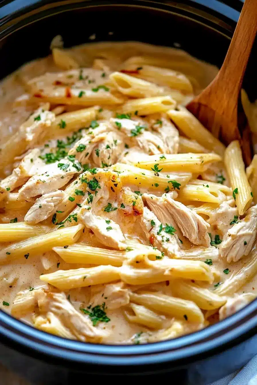 Crockpot Olive Garden Chicken Pasta