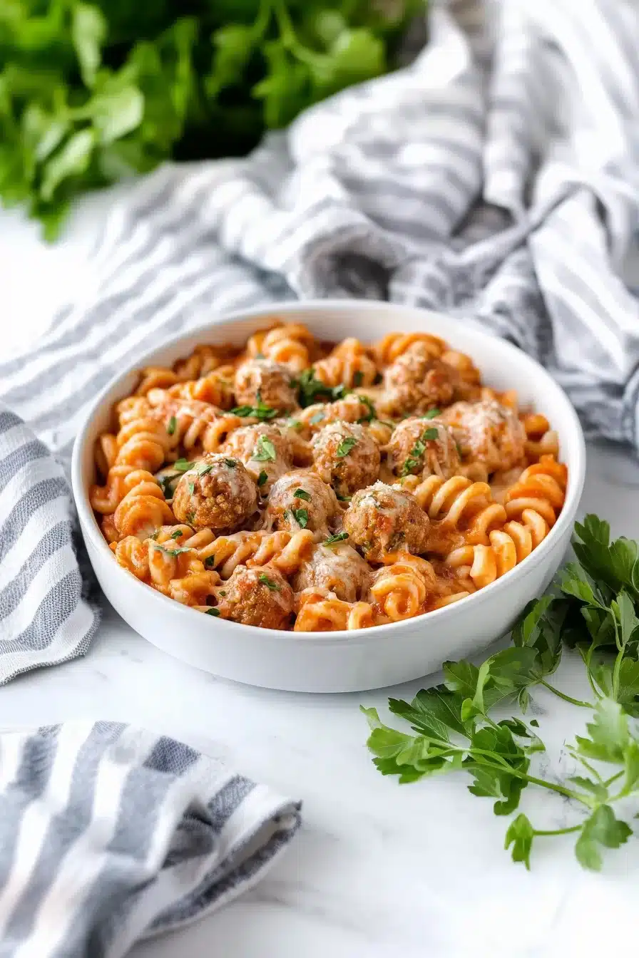 Dump and Bake Meatball Casserole
