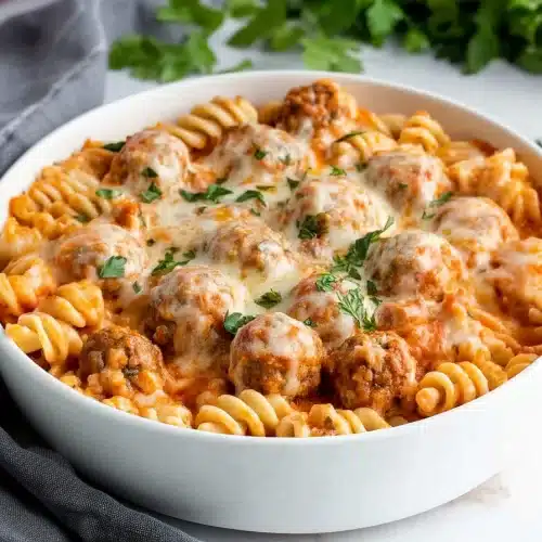 Dump and Bake Meatball Casserole