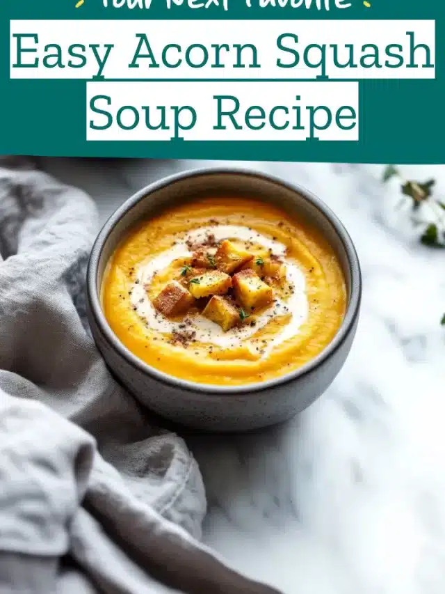 Easy Acorn Squash Soup Recipe