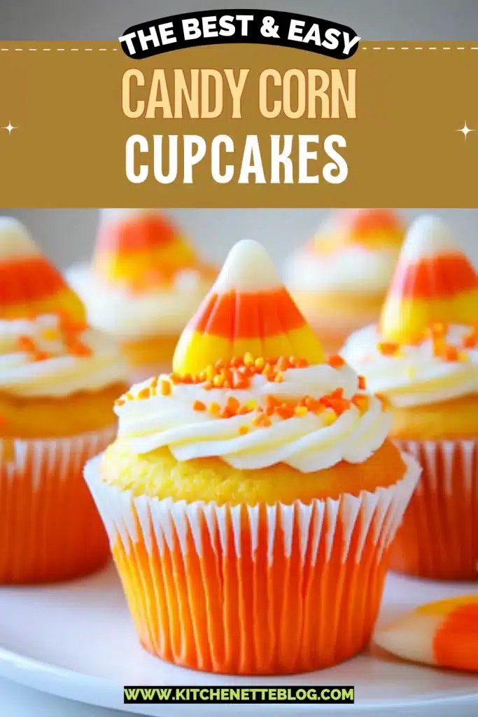 Easy Candy Corn Cupcakes