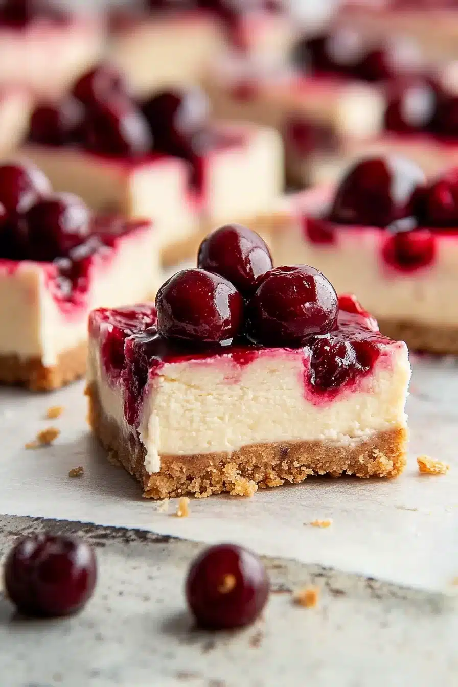 Easy Cherry Cheesecake Bars
