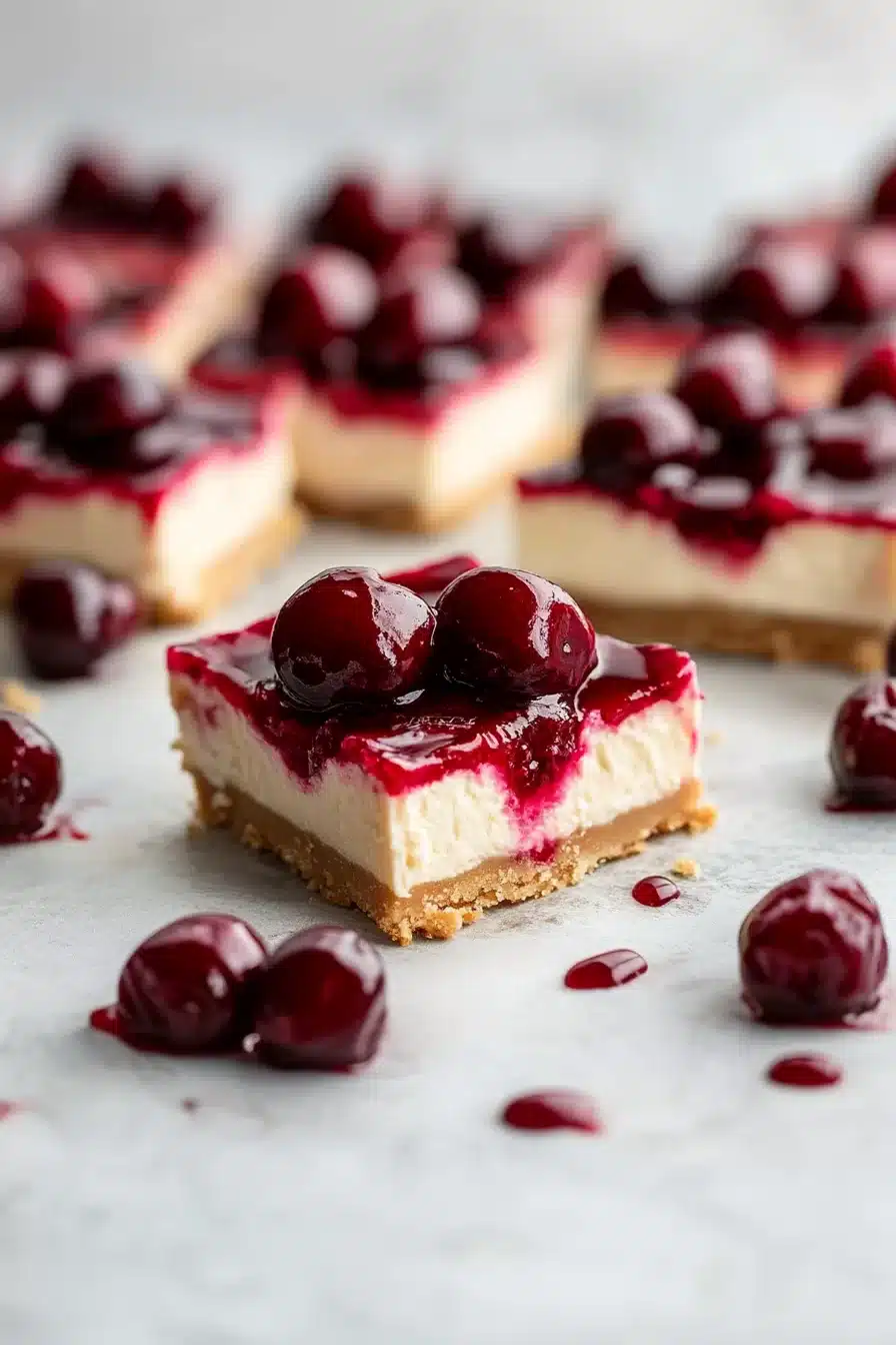 Easy Cherry Cheesecake Bars