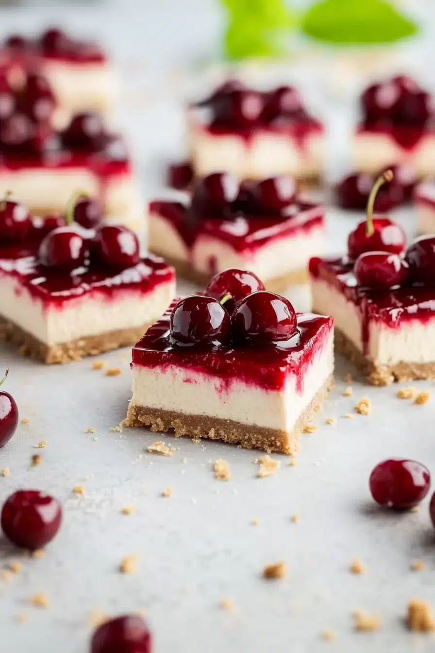 Easy Cherry Cheesecake Bars