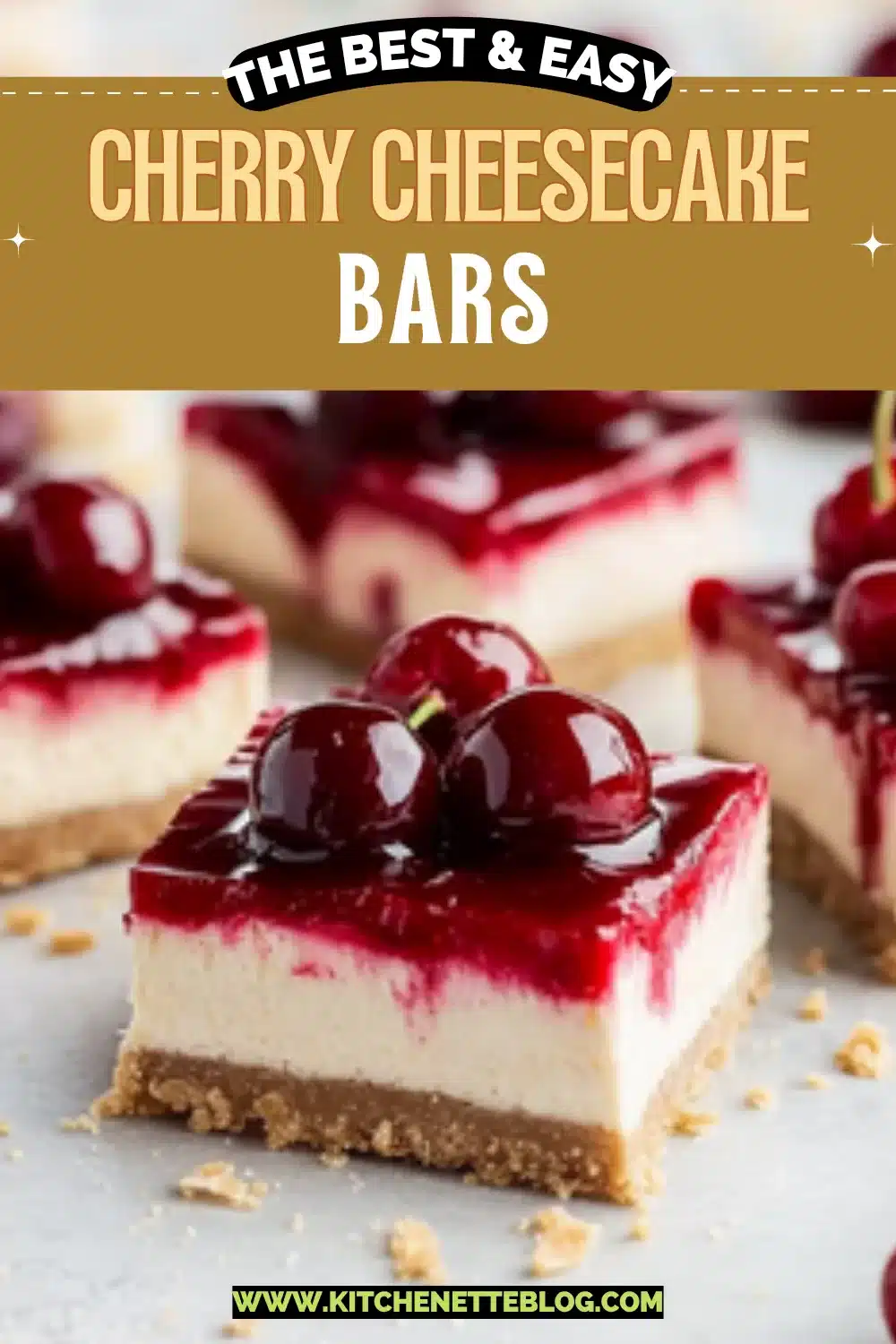 Easy Cherry Cheesecake Bars