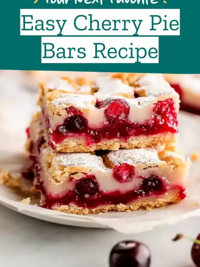 Easy Cherry Pie Bars Recipe