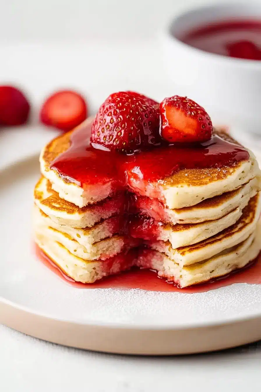Easy Strawberry Pancakes